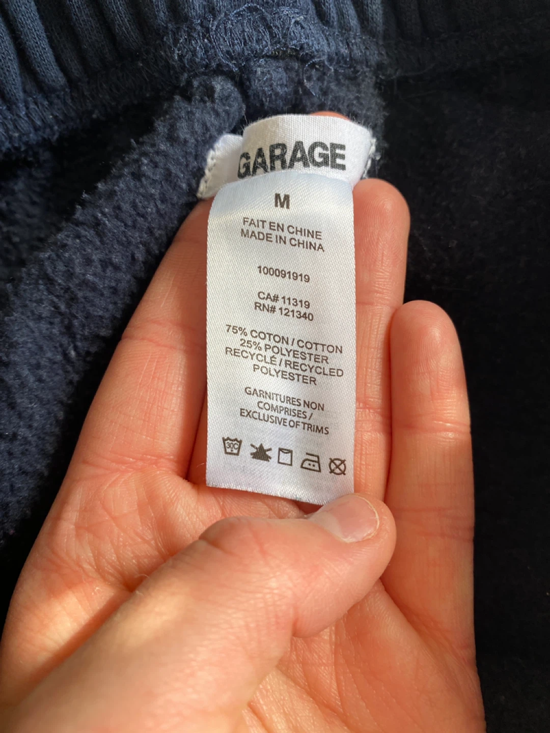 Garage Navy Blue Sweatpants Size Medium - photo 4
