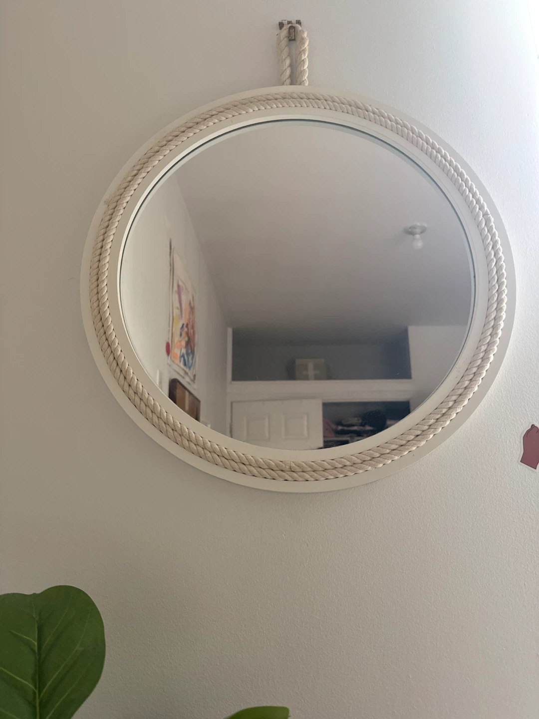 Round Mirror with Rope Detail - photo 2