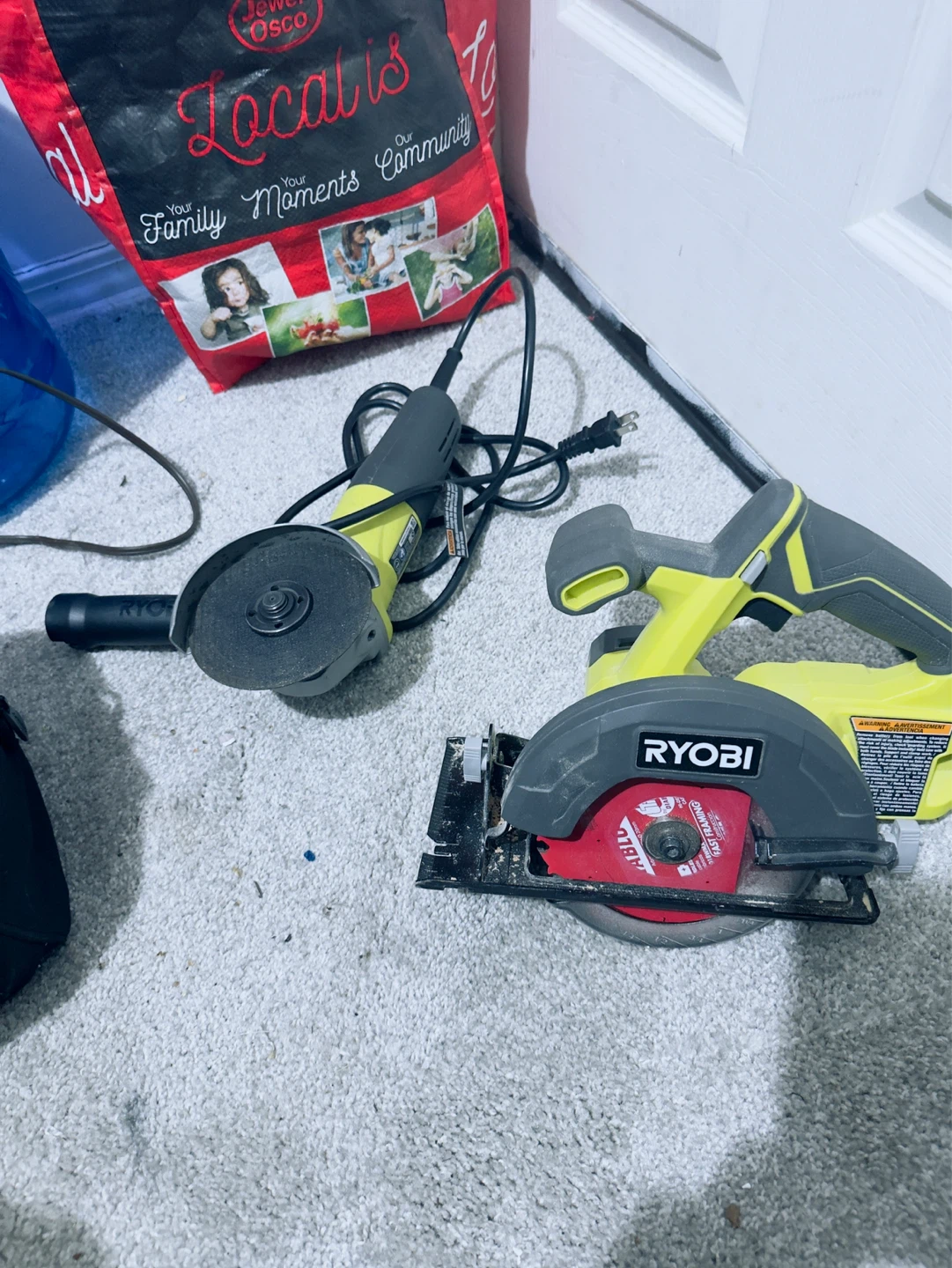 Ryobi Circular Saw and Angle Grinder Set