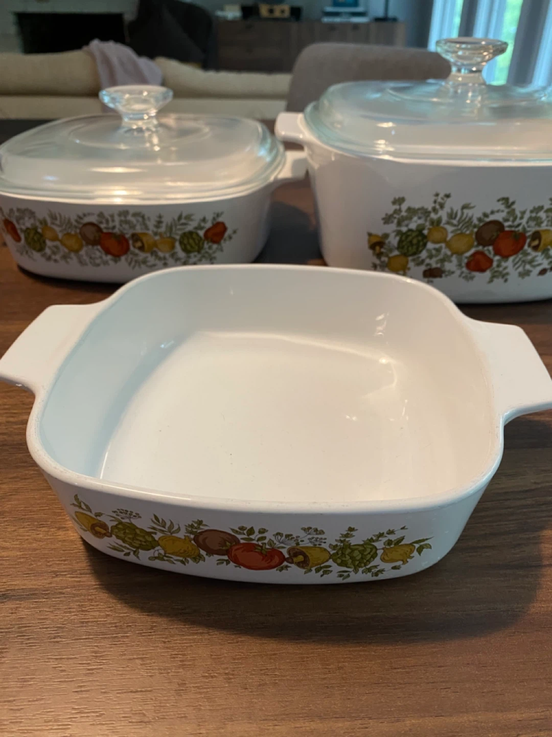 3 Vintage CorningWare Dishes With Lids “Spice Of Life”