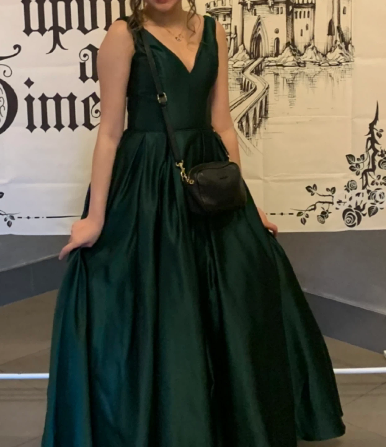 Emerald Green Satin Ball Gown - photo 5