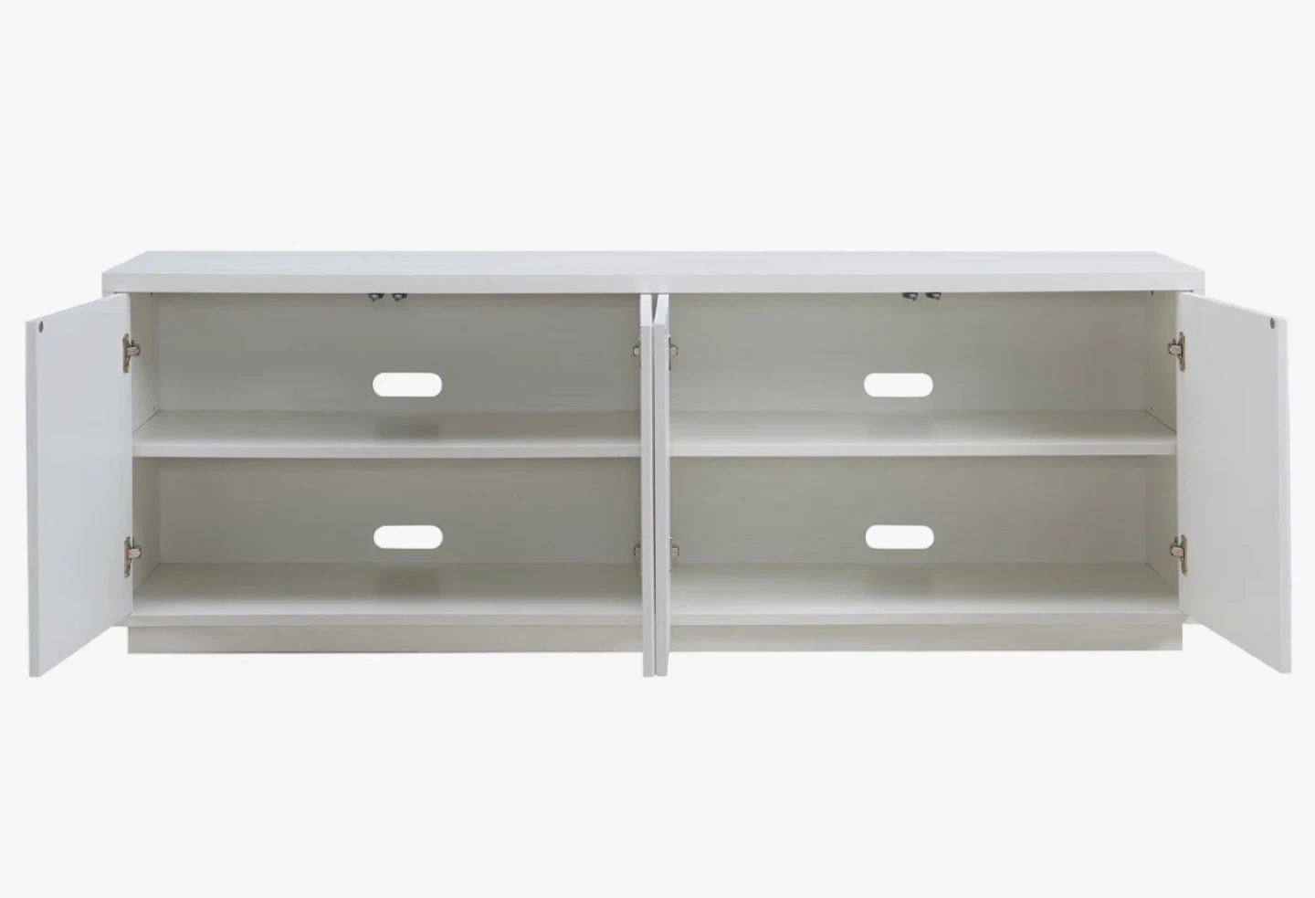 White Sideboard Cabinet with Fluted Doors