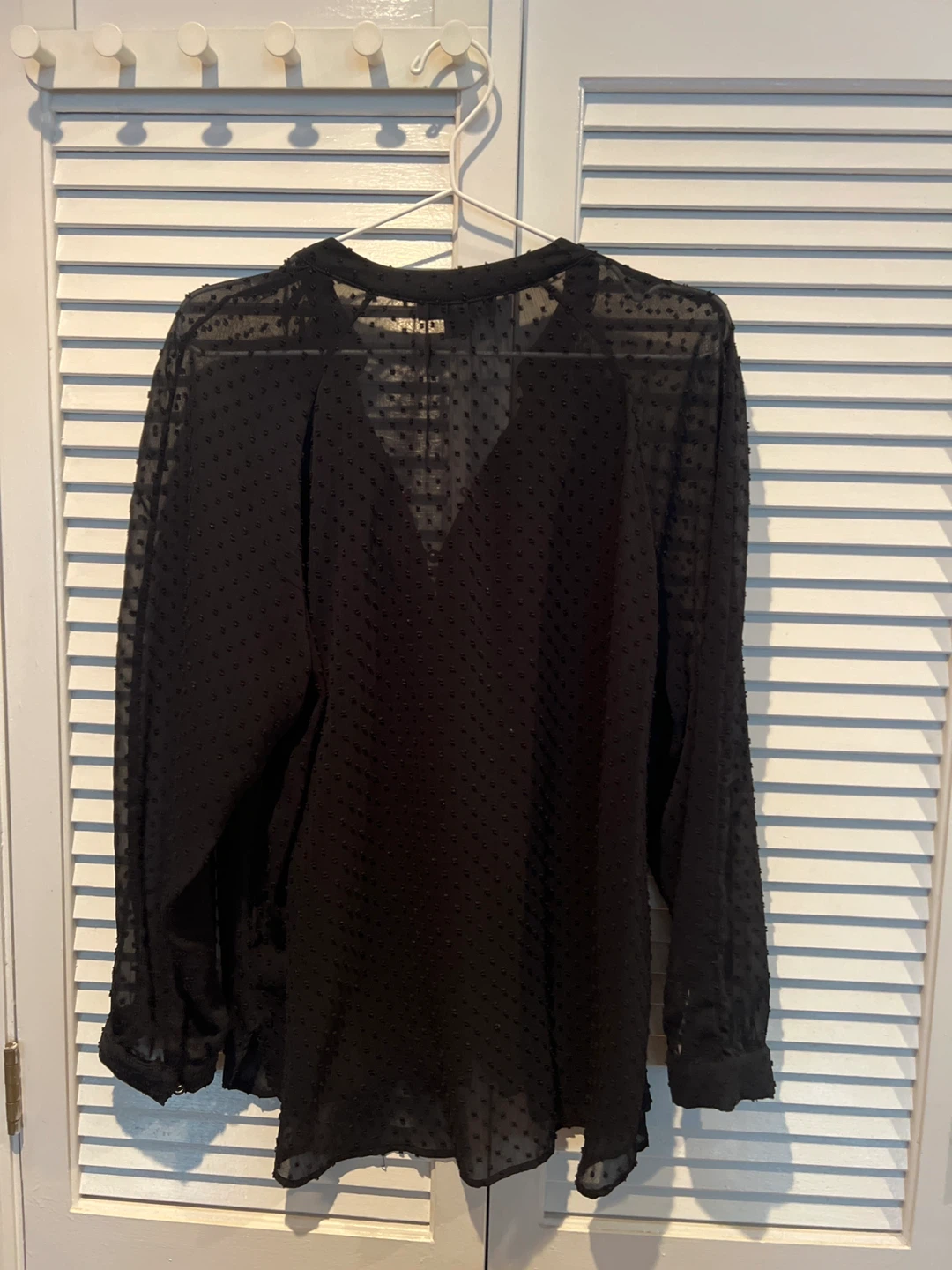 Atmosphere Black Burnout Blouse - Size 14 - photo 2
