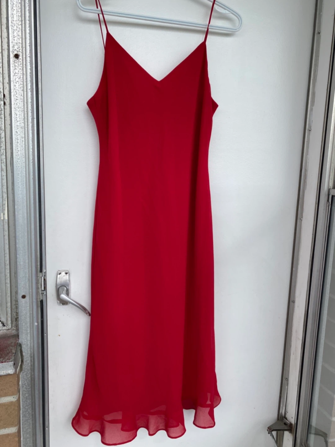 Lori Ann Red Spaghetti Strap Dress - Size 10