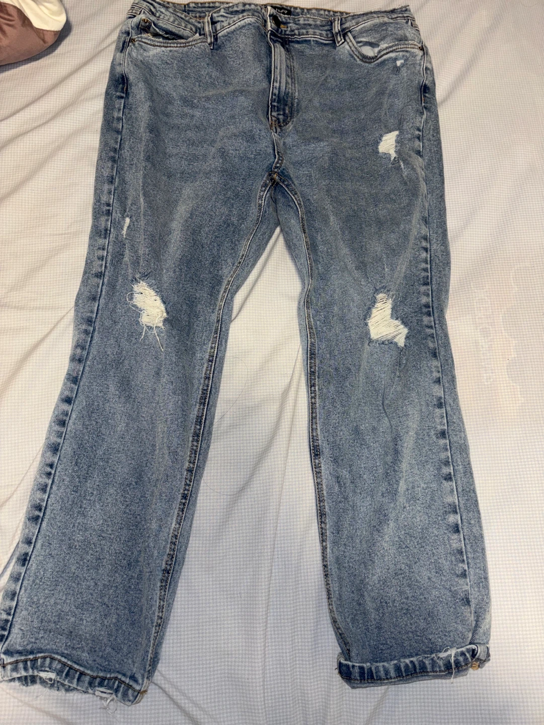Juno Jeans Distressed Medium Wash Denim