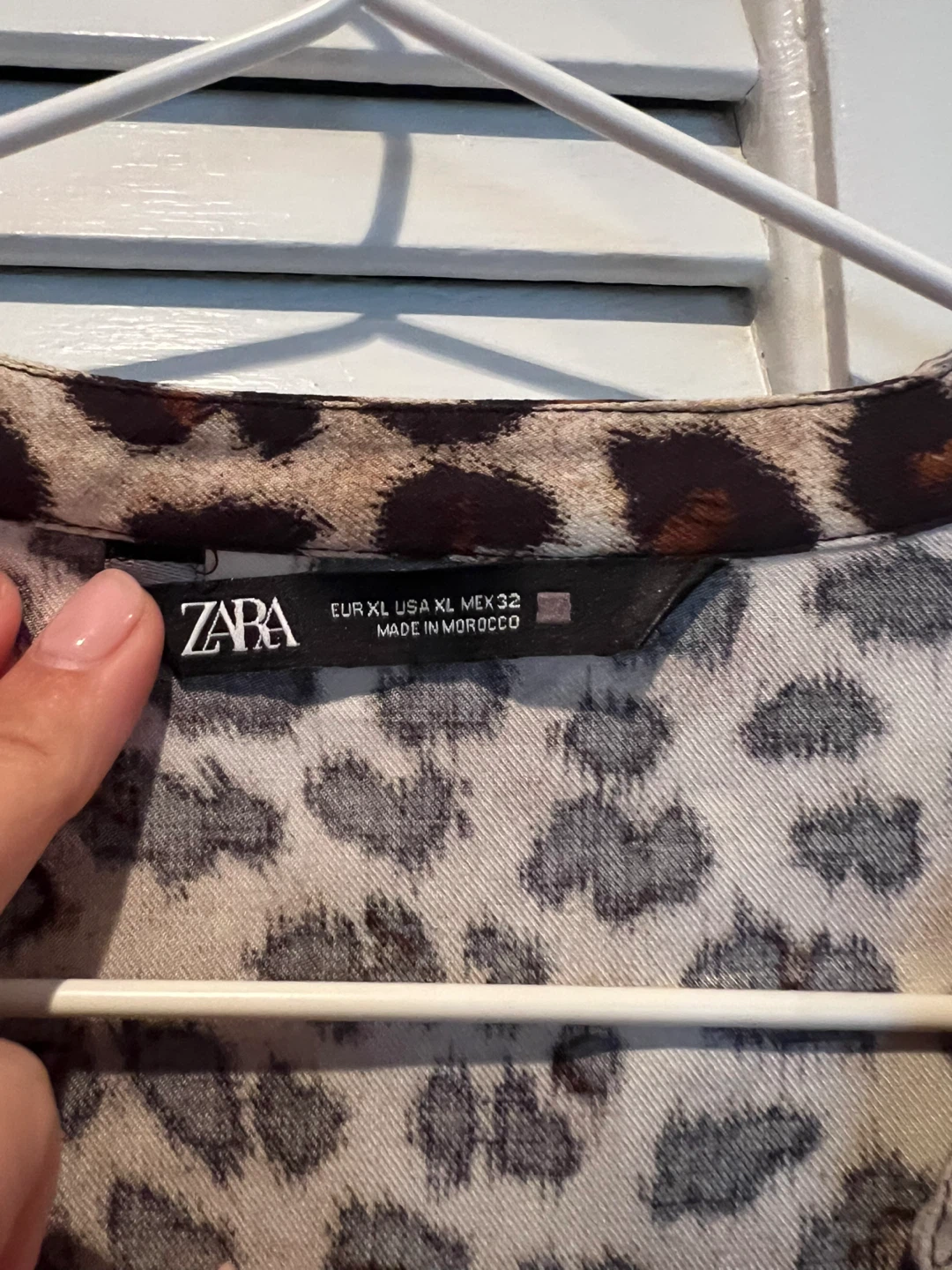ZARA Leopard Print Long Sleeve Button Up Shirt XL - photo 4
