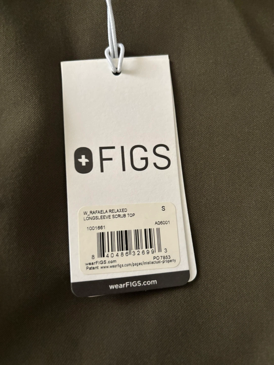 FIGS green long sleeve scrub top Size S - photo 2
