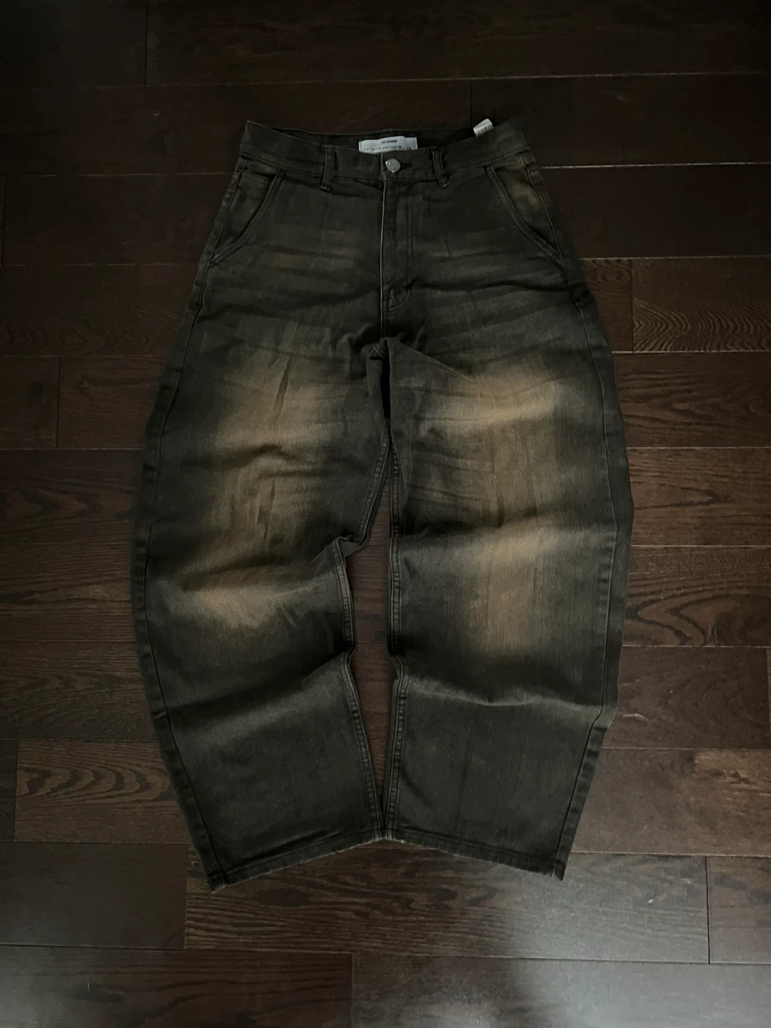 Brown Baggy Y2K Faded Denim