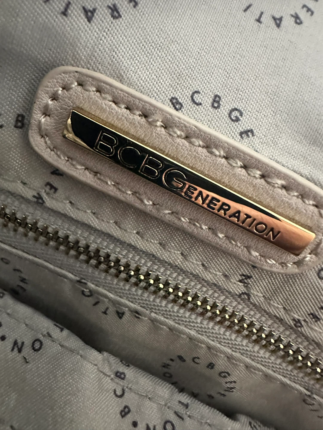 BCBGMAXAZRIA Beige Leather Satchel Handbag - photo 5