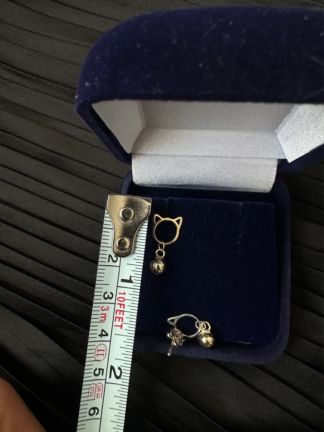 925 silver Cat Ear Dangle Earrings - photo 3