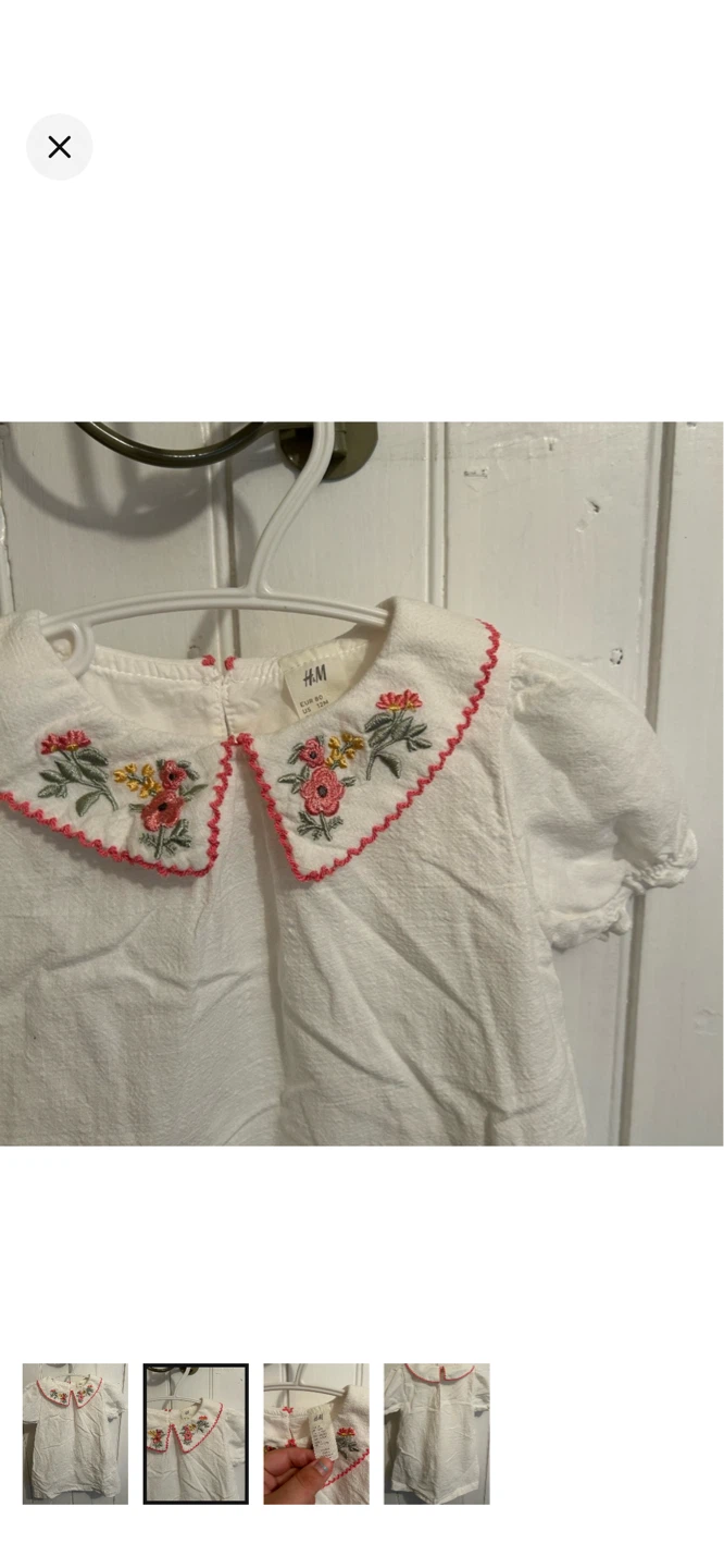 H&M Embroidered Collar Dress - 12 Months - photo 2
