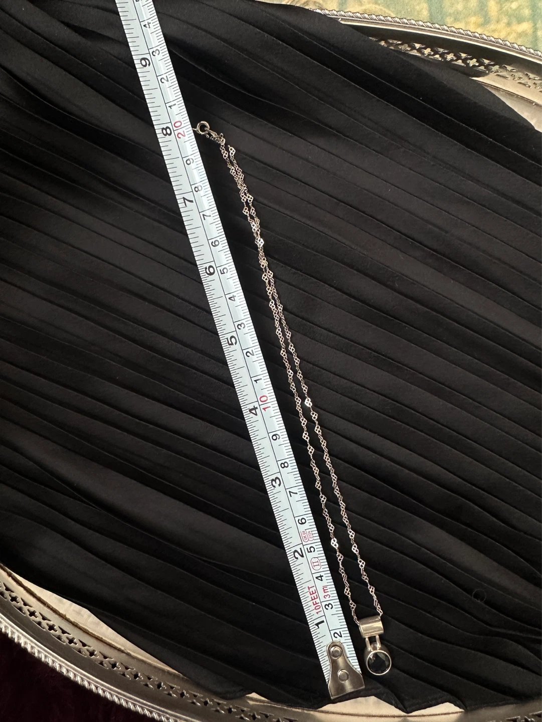925 Silver Necklace with onyx black gem - photo 5