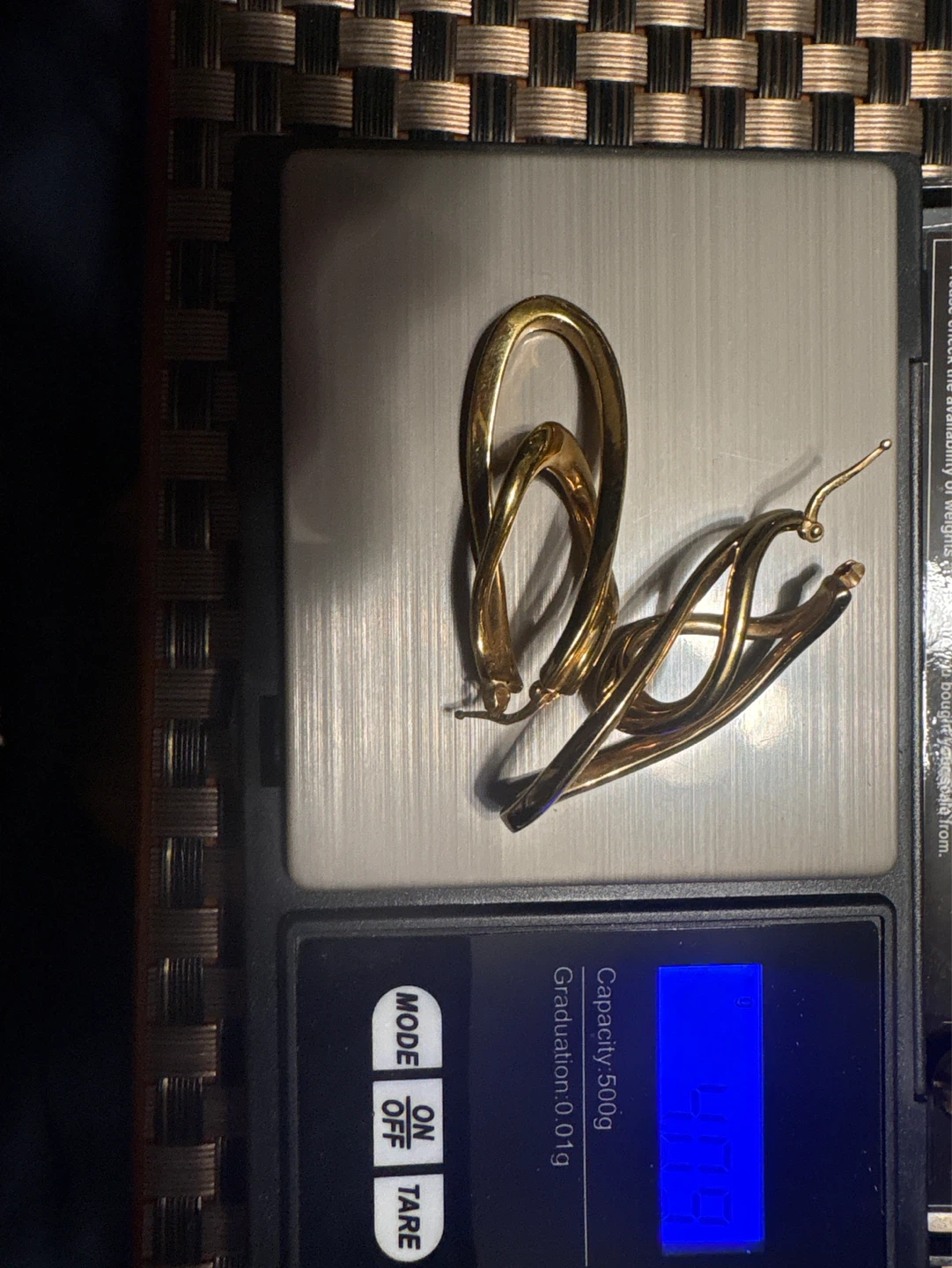 14k Gold Hoop Earrings 4.06 grams