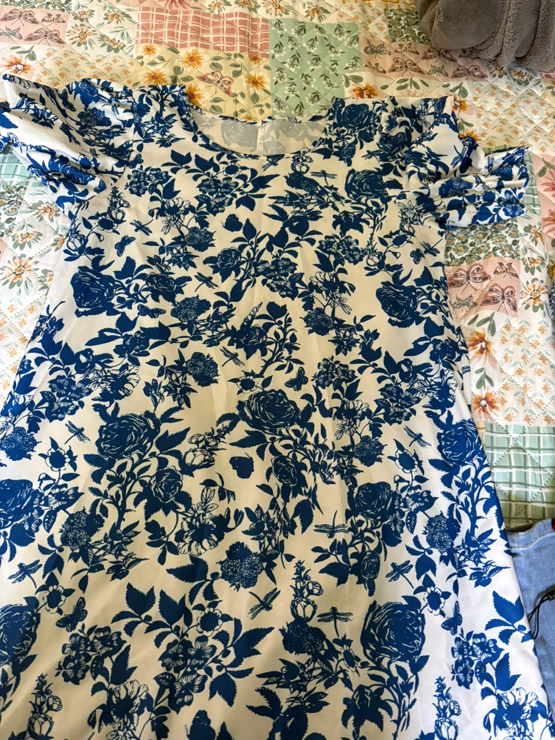 Women's Blue Floral Dress - photo 2
