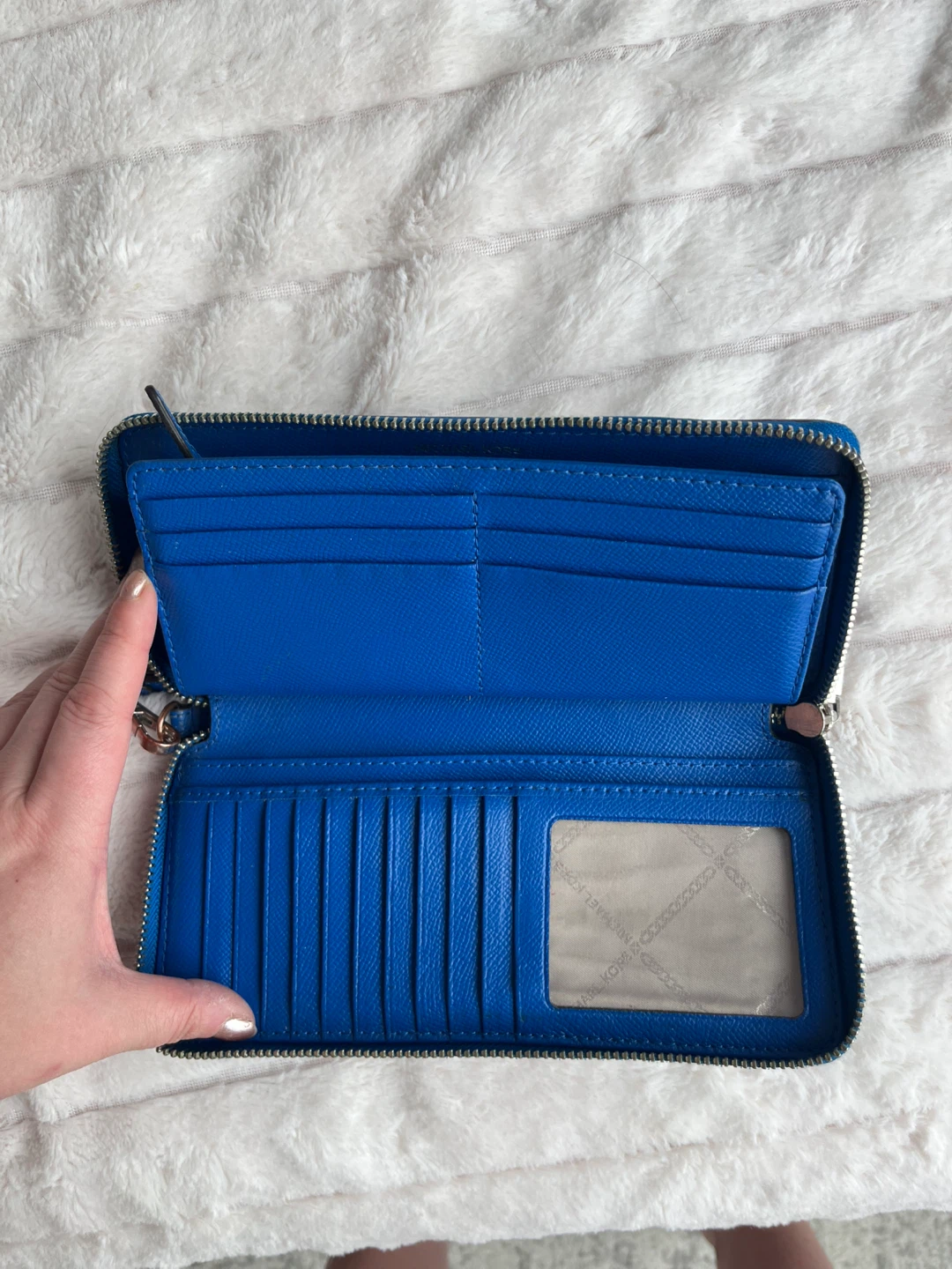 Michael Kors Blue Saffiano Leather Wristlet Wallet - photo 2