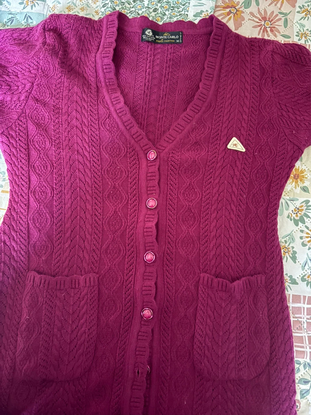 Monte Carlo Knit Cardigan - Magenta - photo 3