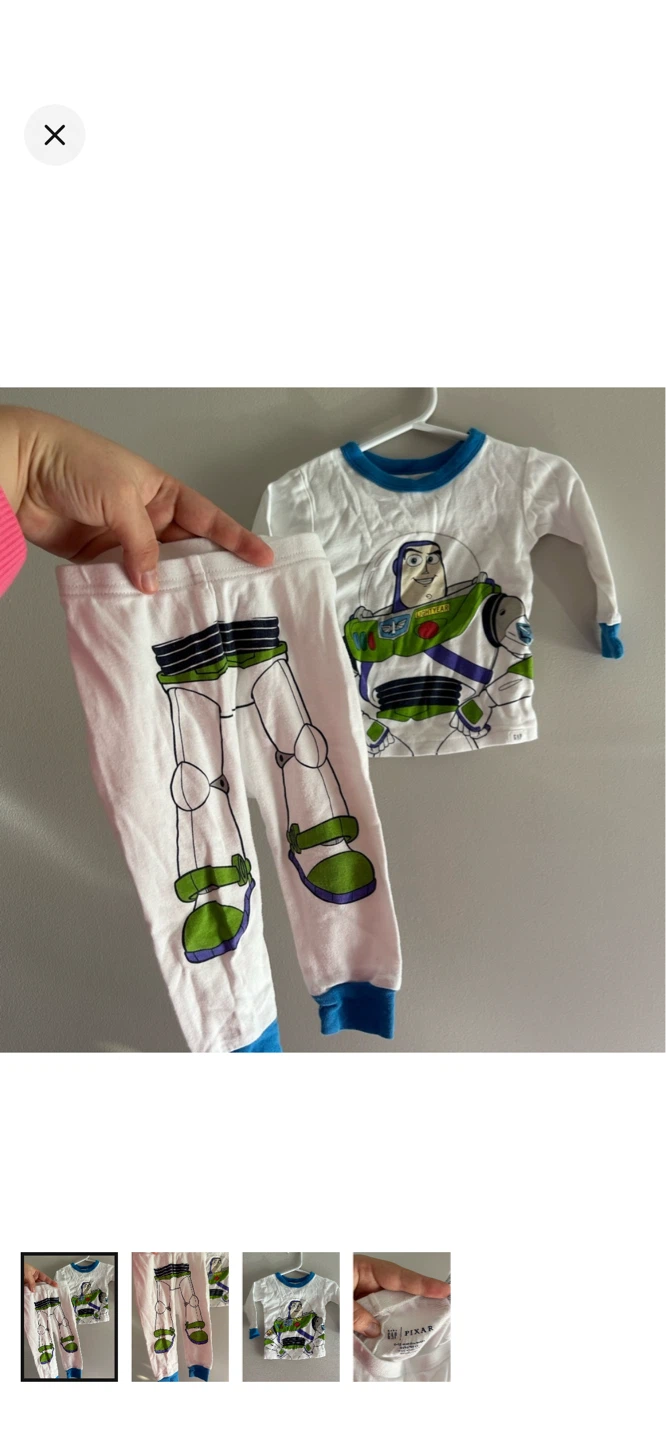 Baby Gap Pixar Buzz Lightyear Pajama Set 6-12 Months