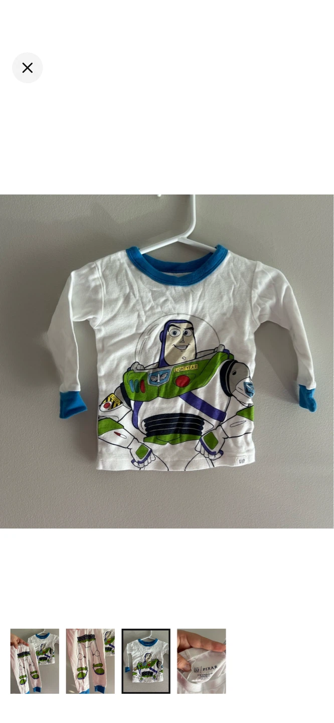 Baby Gap Pixar Buzz Lightyear Pajama Set 6-12 Months - photo 3