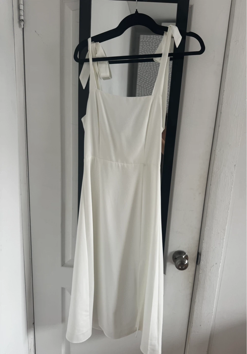 Petal + Pup White Square Neck Tie Shoulder Midi Dress - photo 3