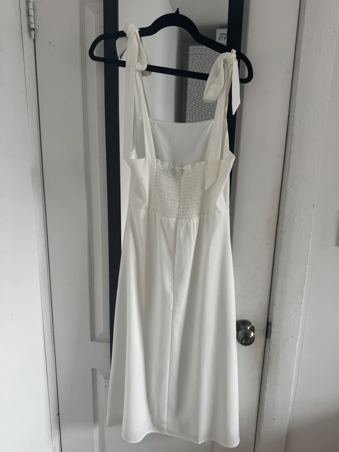 Petal + Pup White Square Neck Tie Shoulder Midi Dress - photo 4