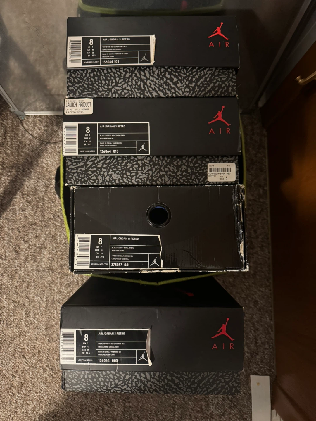 Air Jordan Retro Bundle – 4 Pairs – Vintage Releases (Size 8) - photo 2