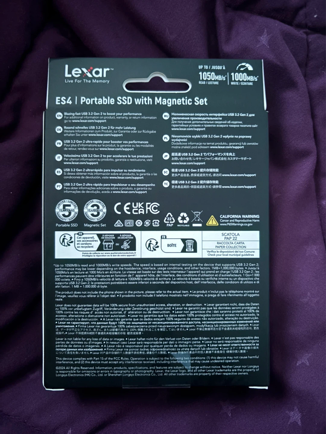 Lexar ES4 1TB Portable SSD with Magnetic Set - USB 3.2 Gen 2 - photo 2