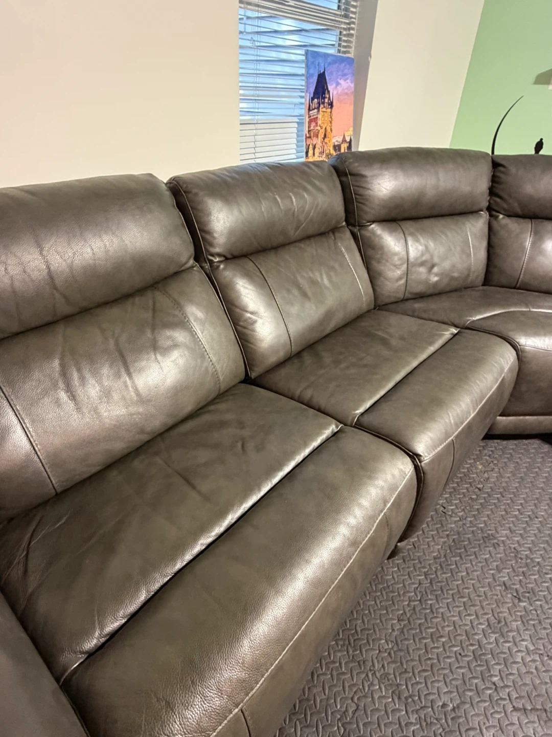 Leather Reclining Sectional Sofa ( Delivery Available - photo 3