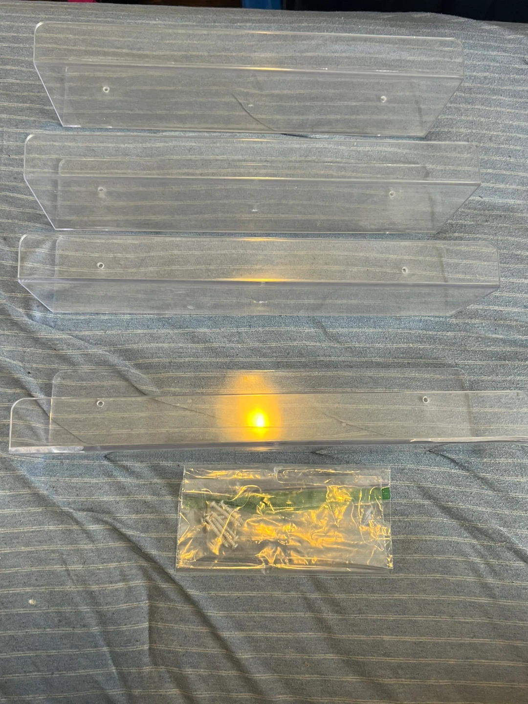 Set of 4 Clear Acrylic Wall Shelves - photo 2