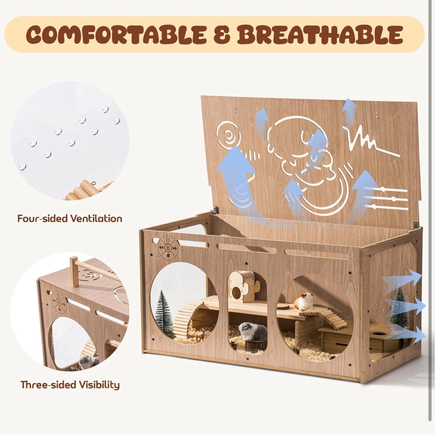 Extra Large Hamster Cage, Wooden Large Hamster Cages - photo 3