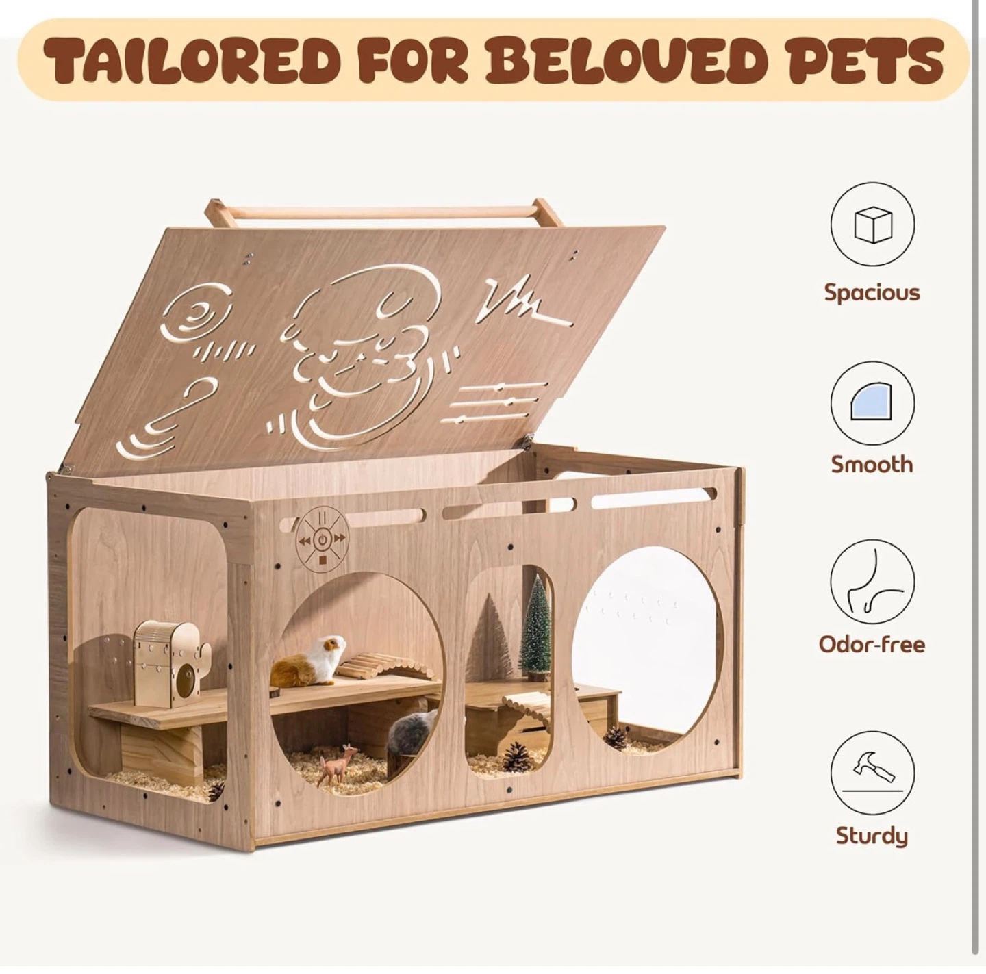 Extra Large Hamster Cage, Wooden Large Hamster Cages - photo 4