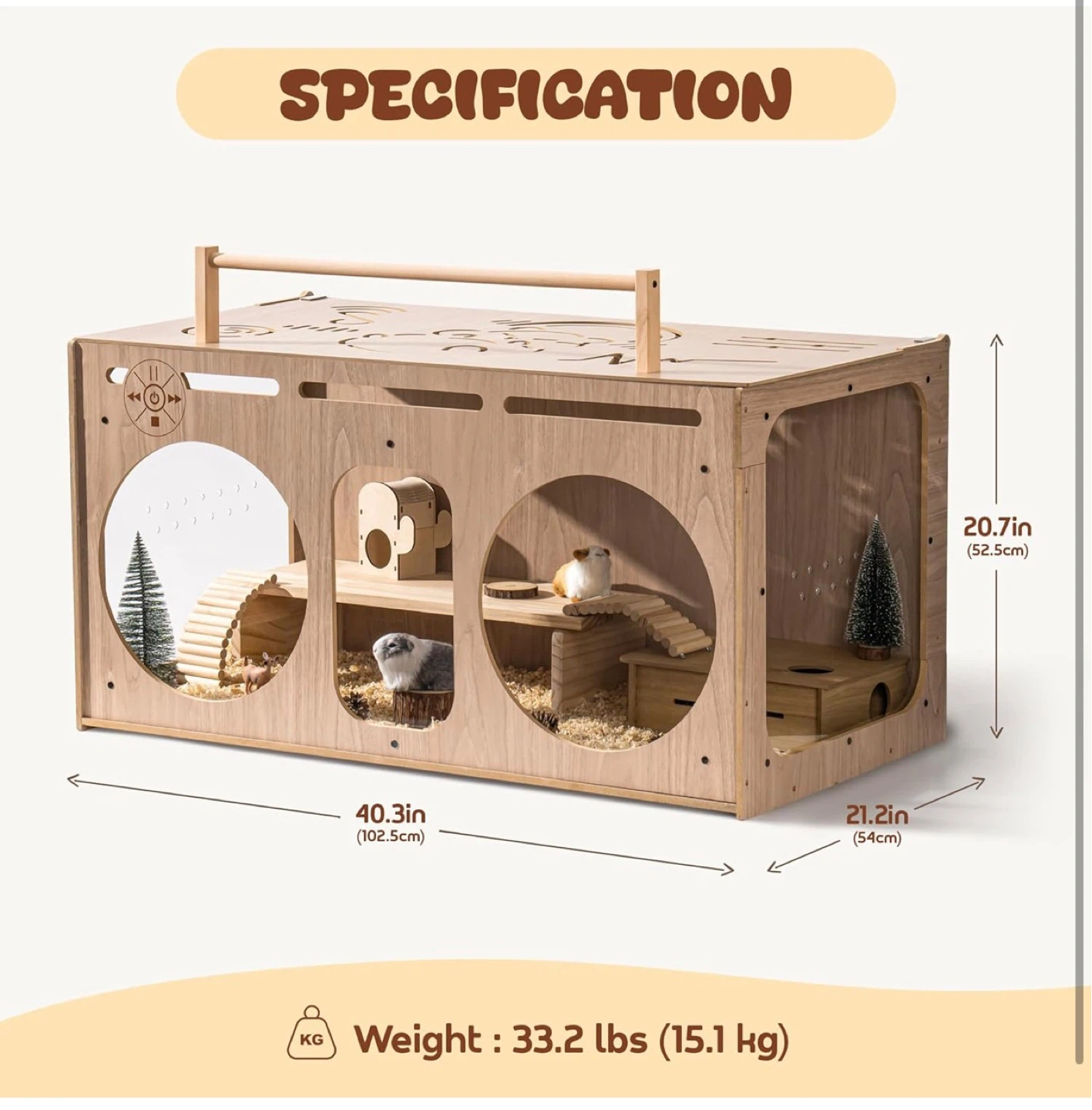 Extra Large Hamster Cage, Wooden Large Hamster Cages - photo 2
