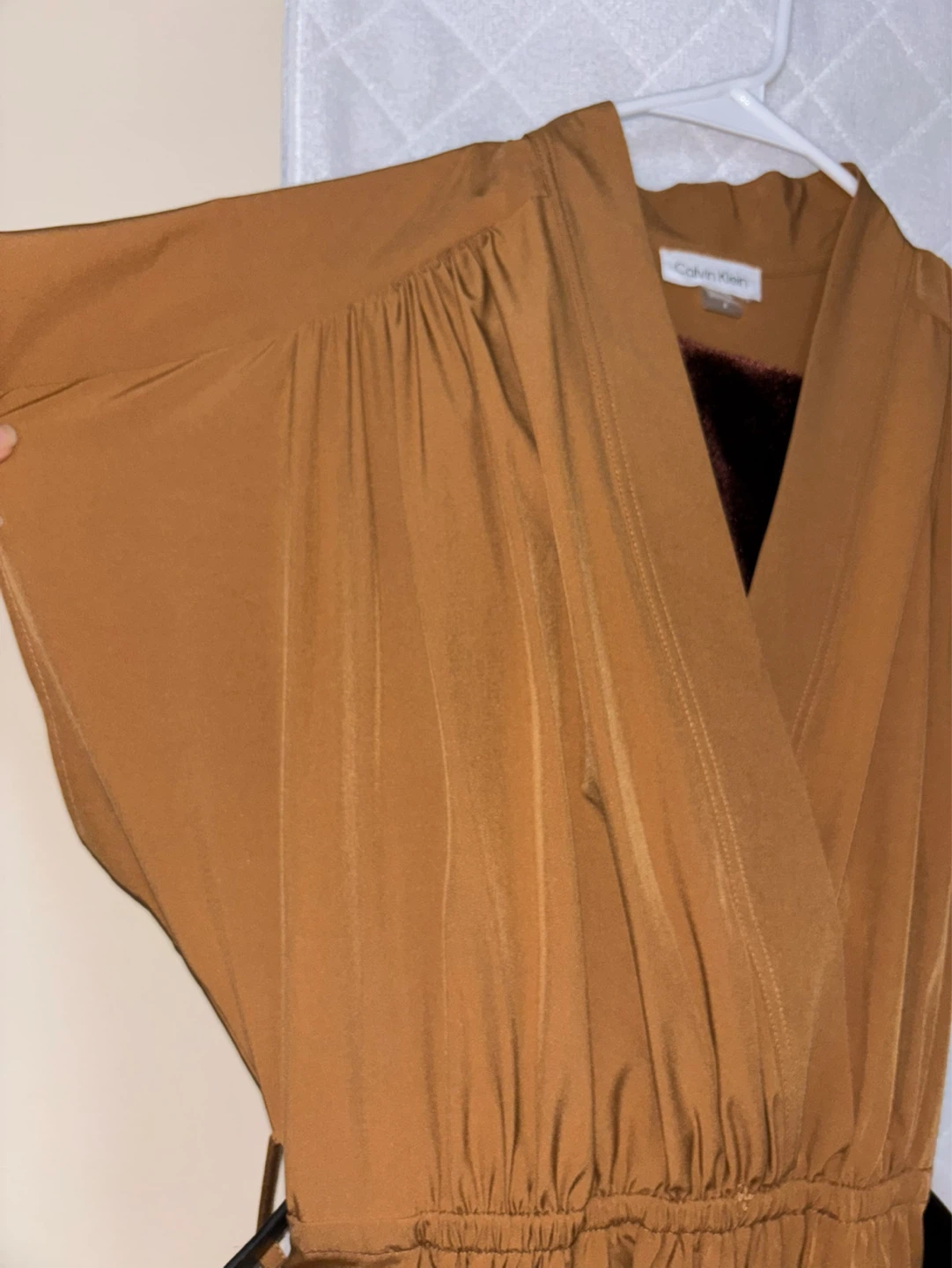 Calvin Klein Women's Brown Wrap Dress with Belt - photo 4
