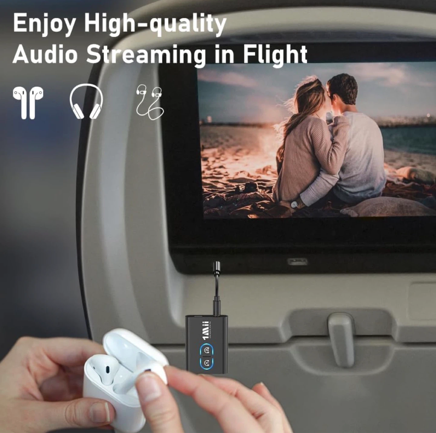 1Mii Bluetooth 5.3 Transmitter Receiver for TV to Wireless - photo 2