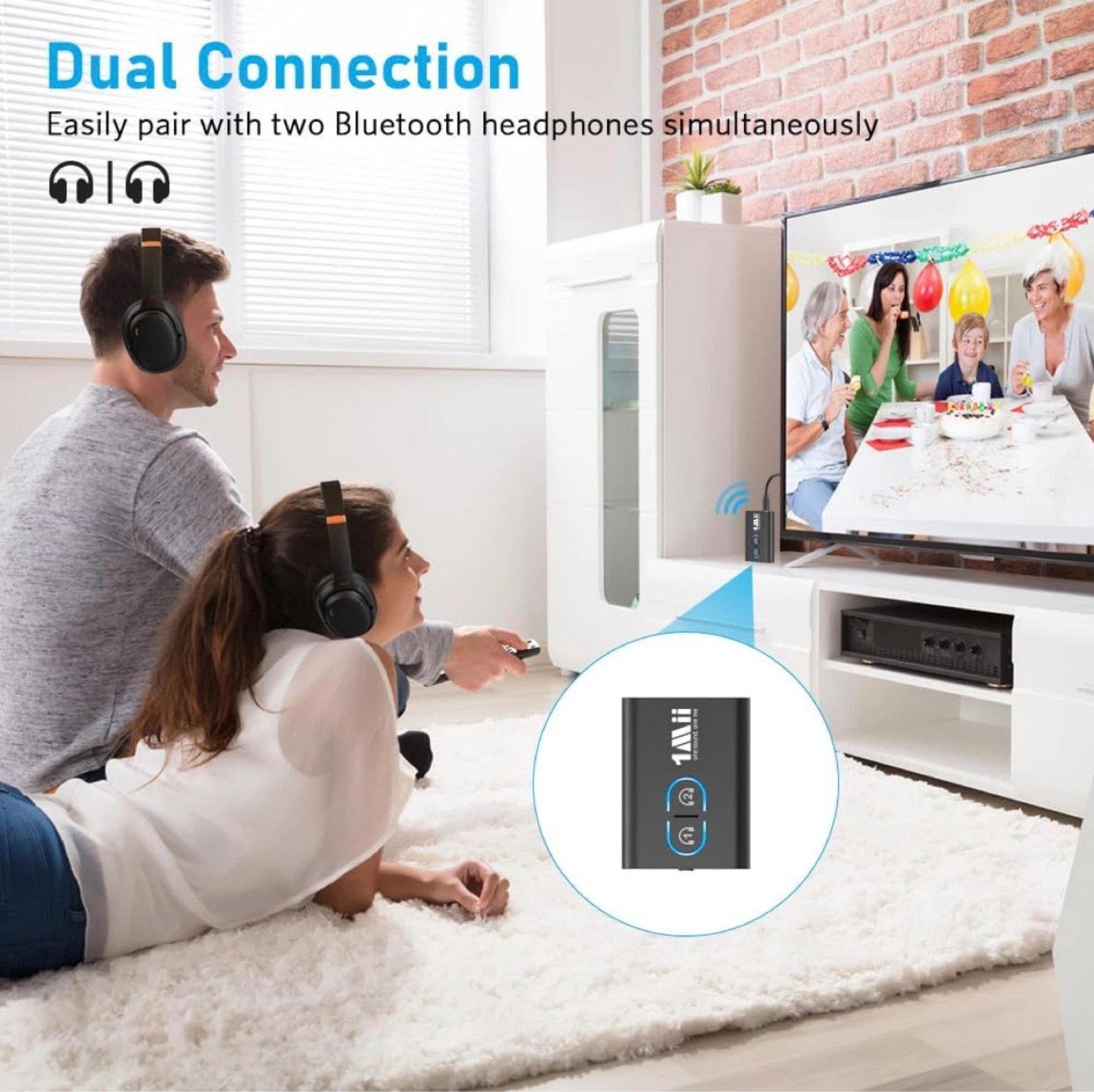 1Mii Bluetooth 5.3 Transmitter Receiver for TV to Wireless - photo 4