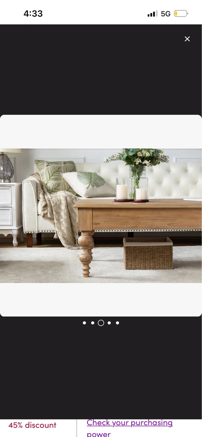 New Aristidh rectangular lift-top coffee table in solid wood - photo 5