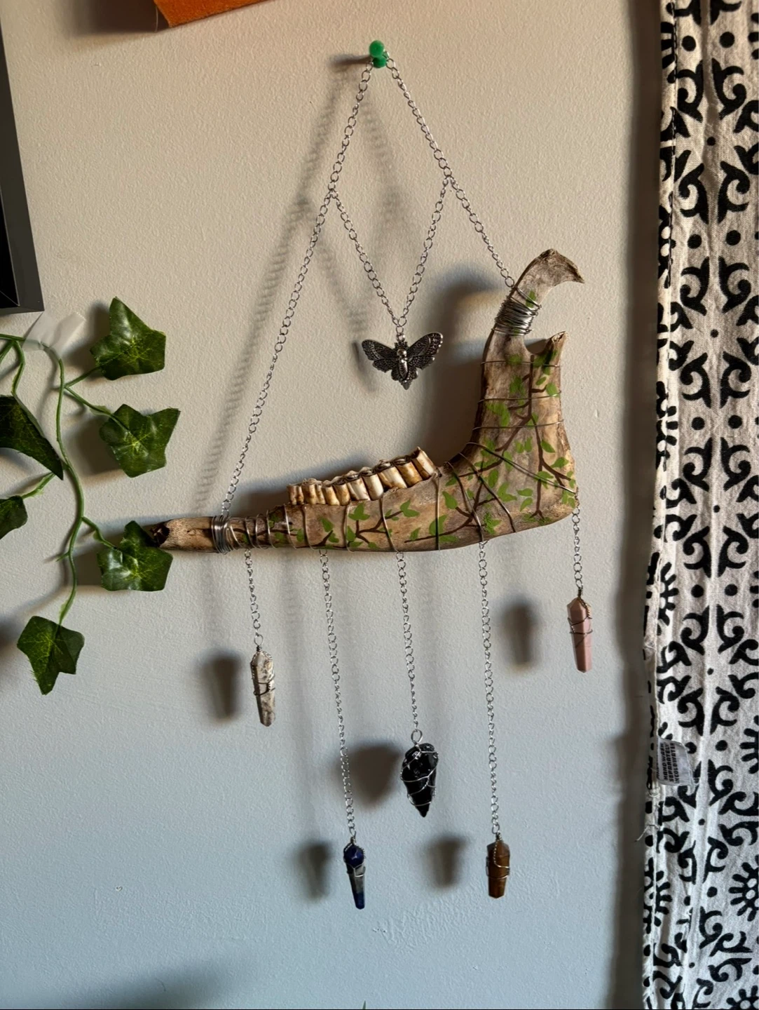 Oddity Art - Hanging Crystal Jaw Bone