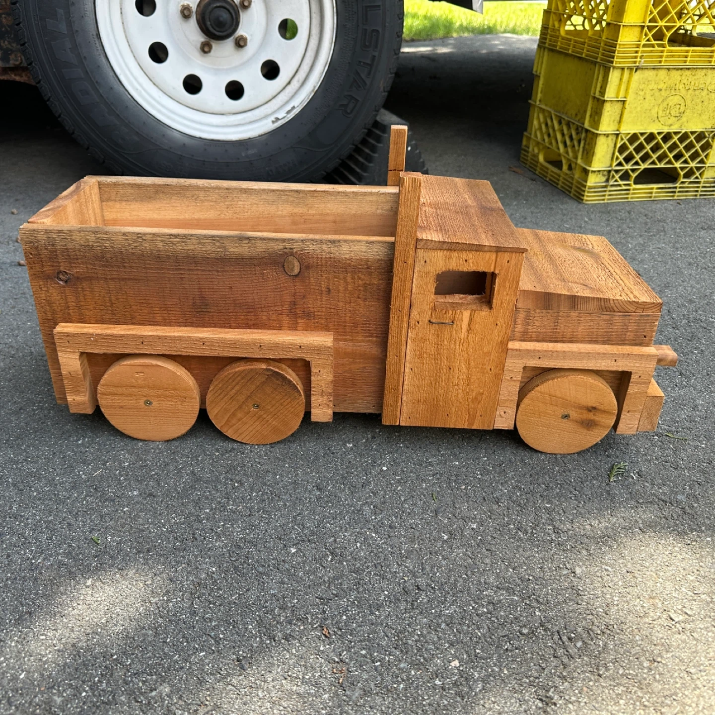 Wooden Truck Planter Box