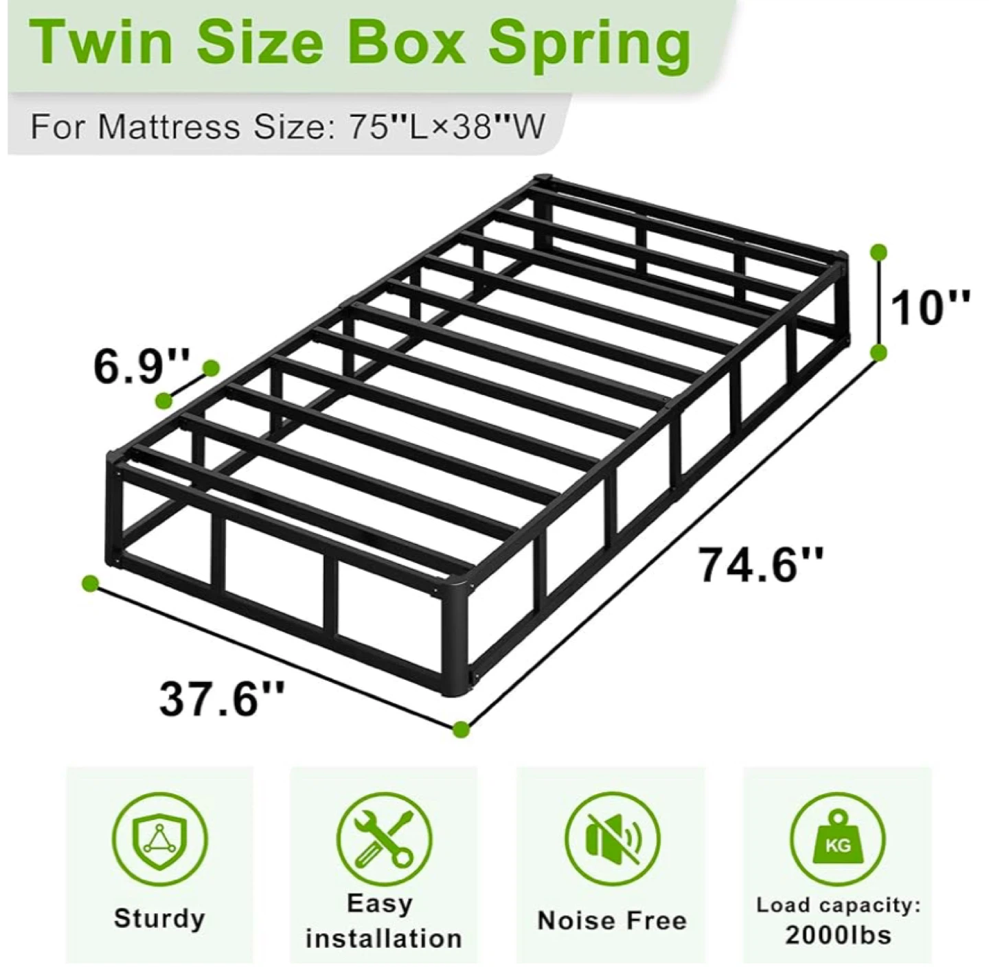 Twin Size Box Spring Frame - photo 2