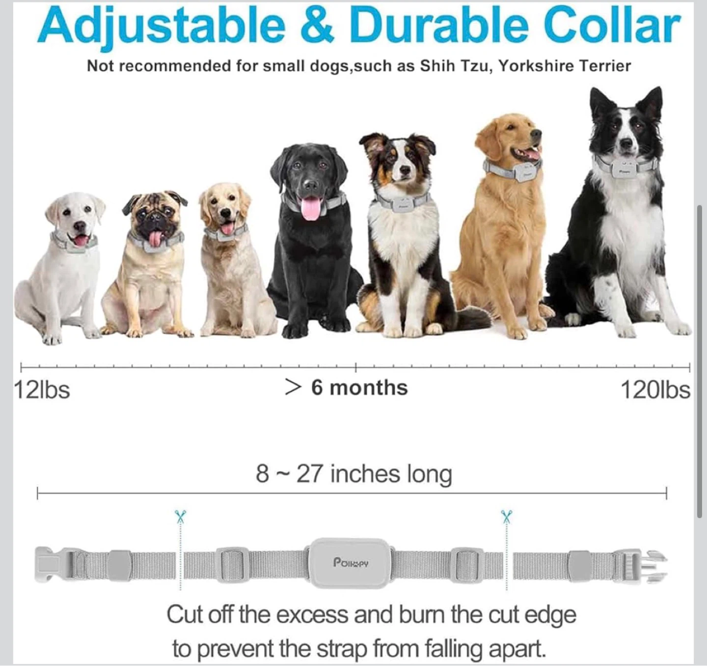 POIIOPY Citronella Dog Training Collar with Remote - photo 4