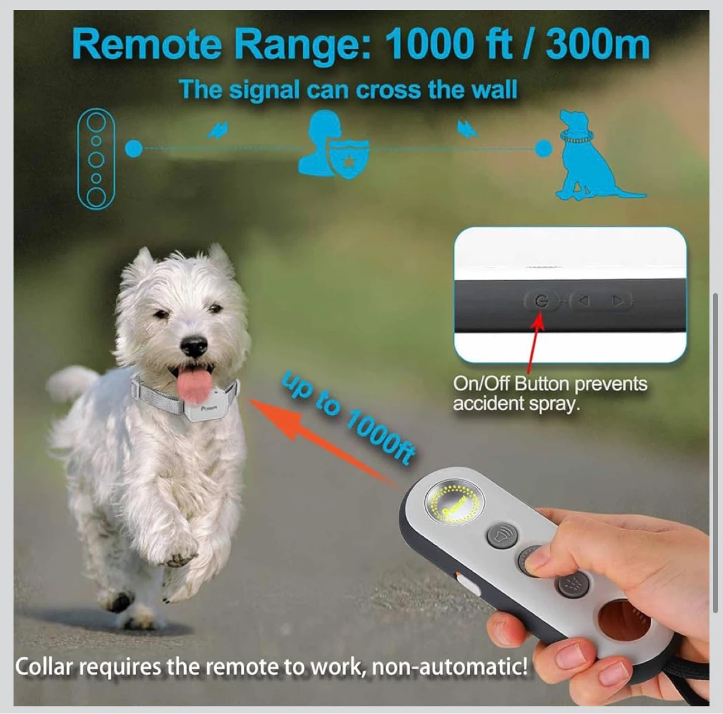 POIIOPY Citronella Dog Training Collar with Remote - photo 5