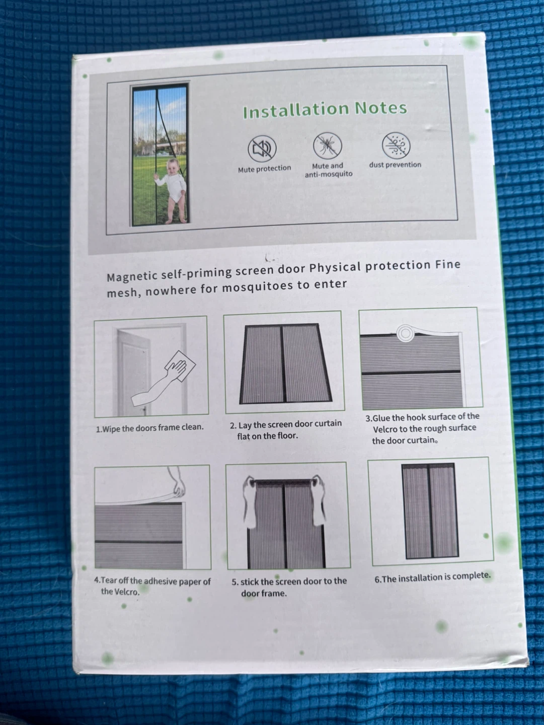 QNLONG Magnetic Screen Door - 28x82 inch - photo 2