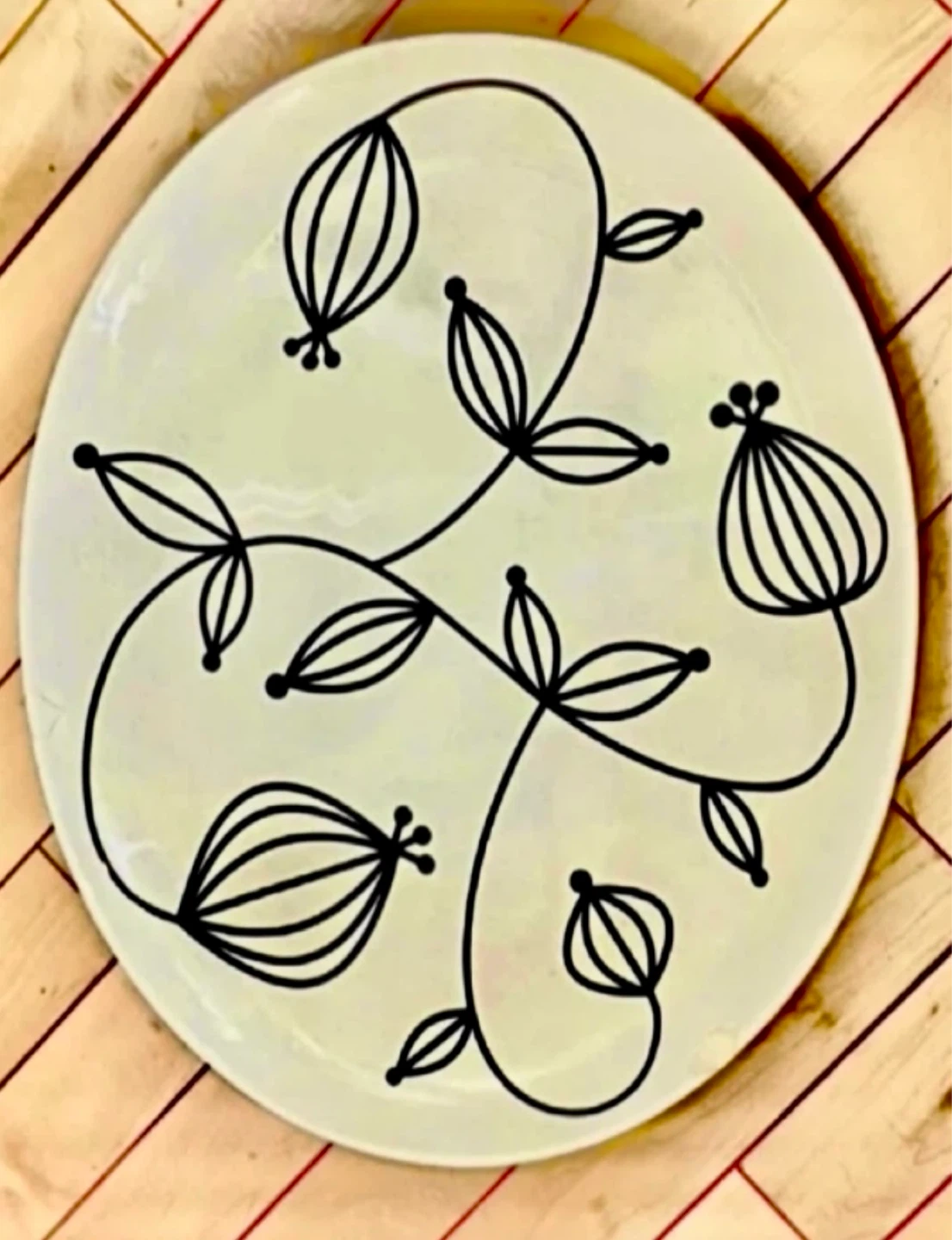 Decorative Plate with Floral Design