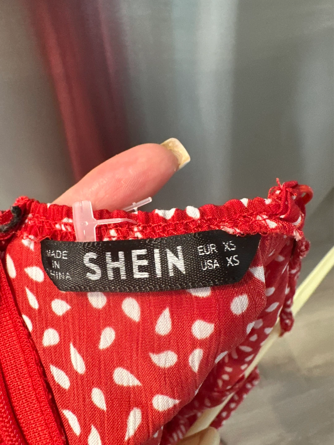 SHEIN Red & White Polka Dot Mini Dress - XS - photo 3