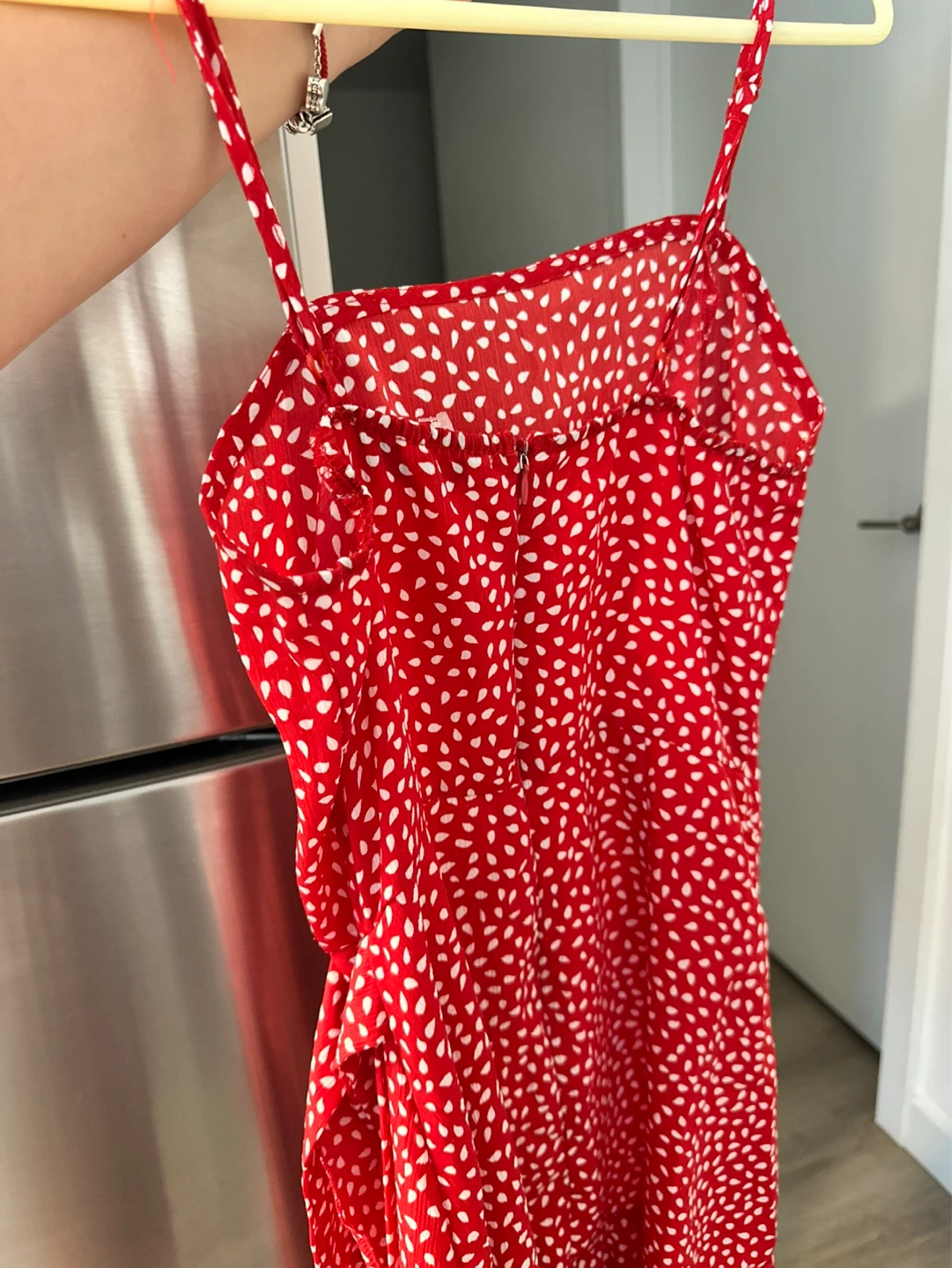 SHEIN Red & White Polka Dot Mini Dress - XS - photo 2