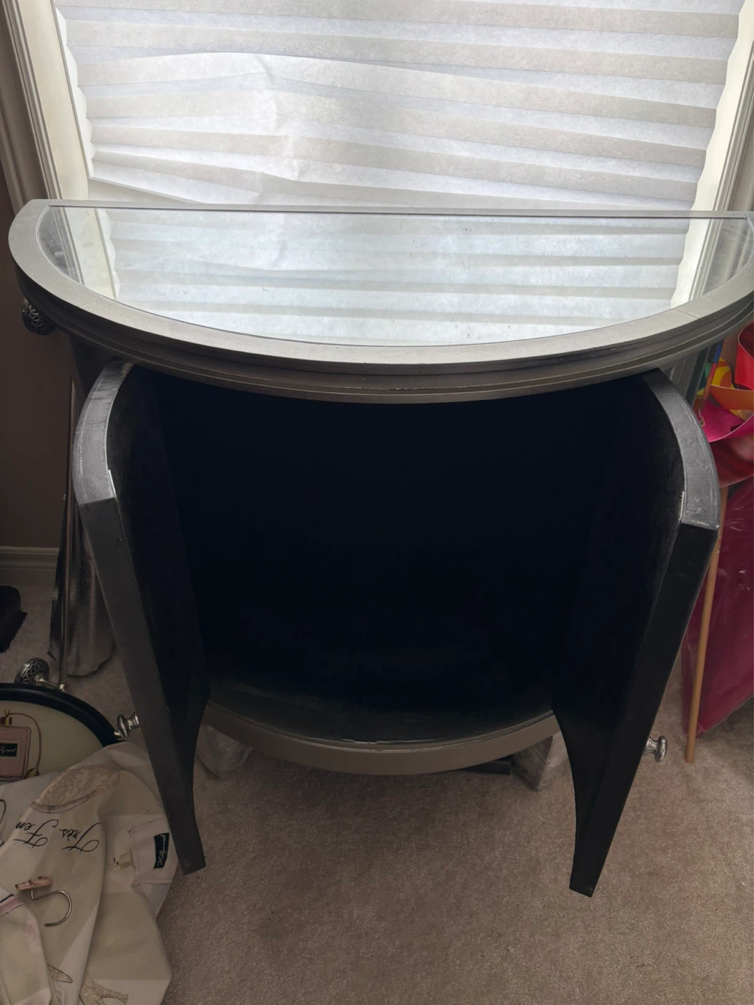Mirrored Half-Moon Cabinet - photo 3