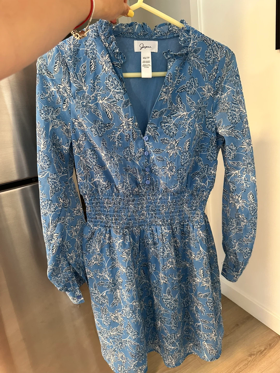 Jopae Blue Floral Print Dress XS/TP