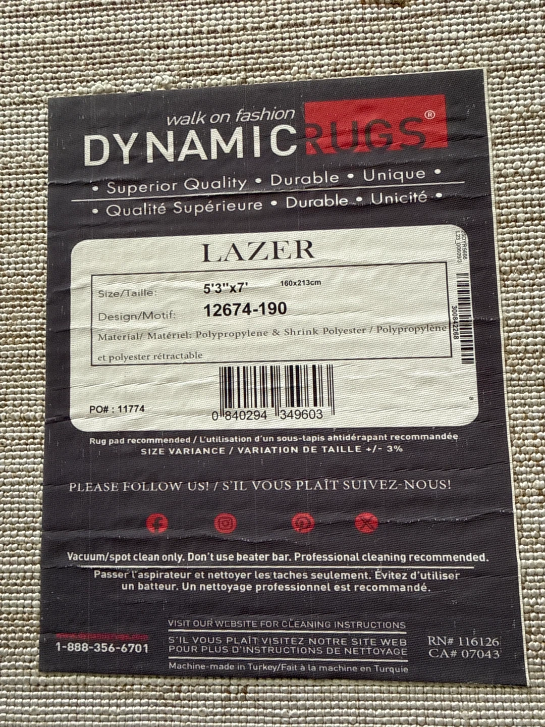 Dynamic Rugs LAZER 5'3" x 7' Area Rug - photo 4