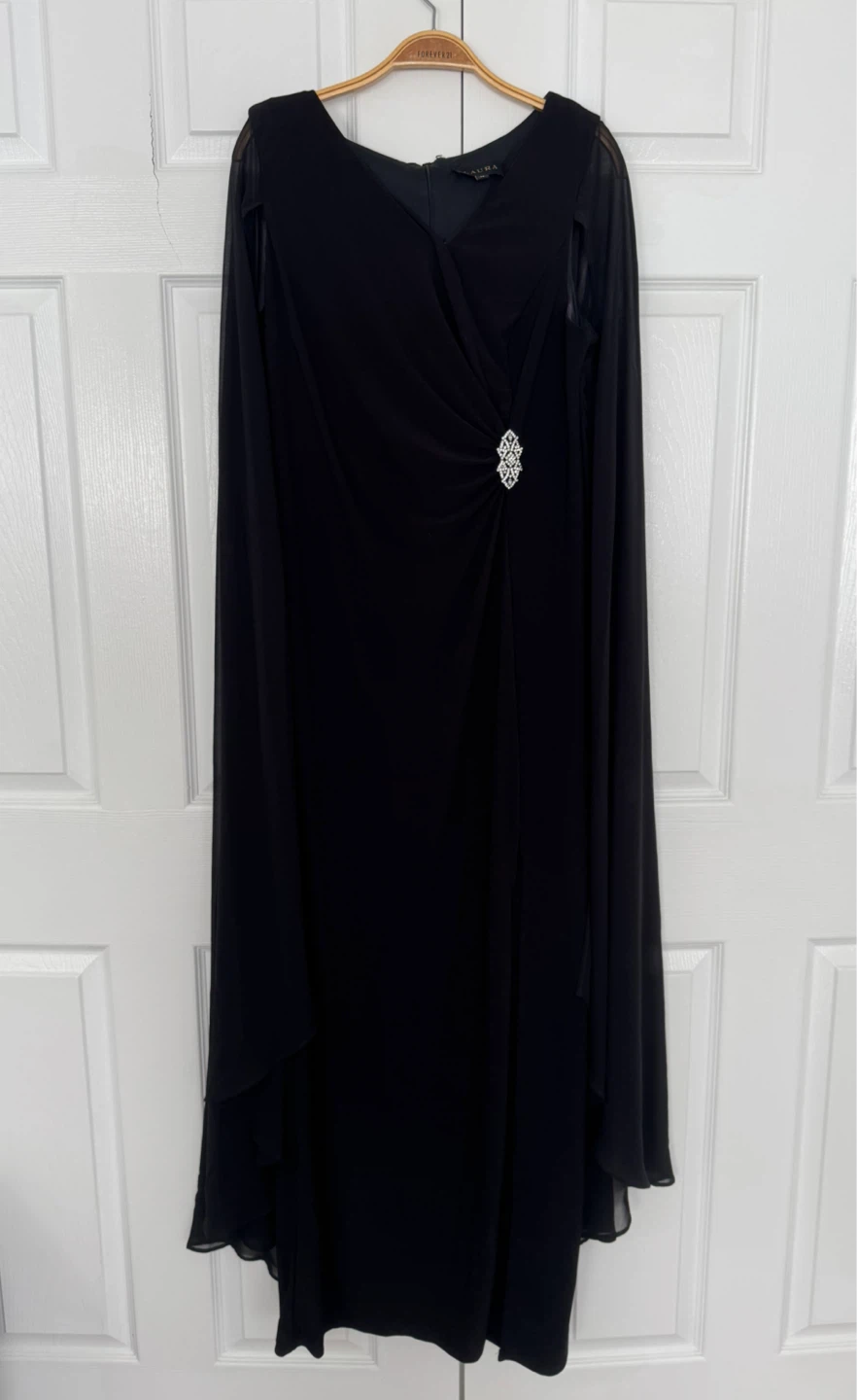 Black formal dress with embellishment