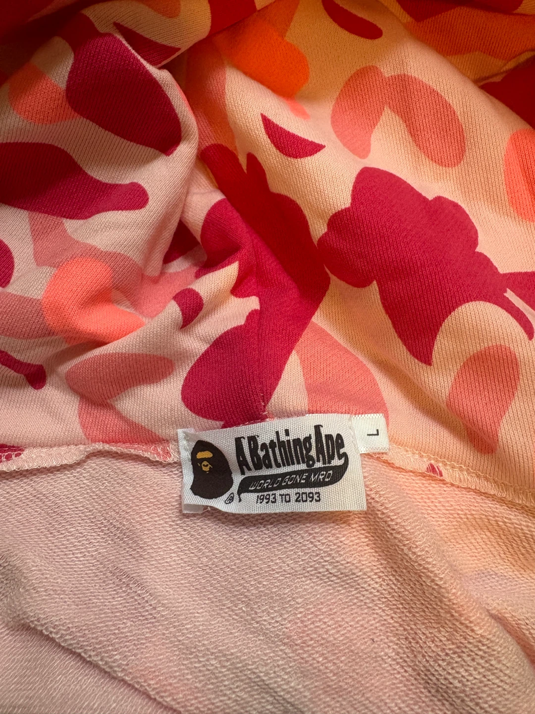 A Bathing Ape Pink Camo Shark Full Zip Hoodie - photo 3