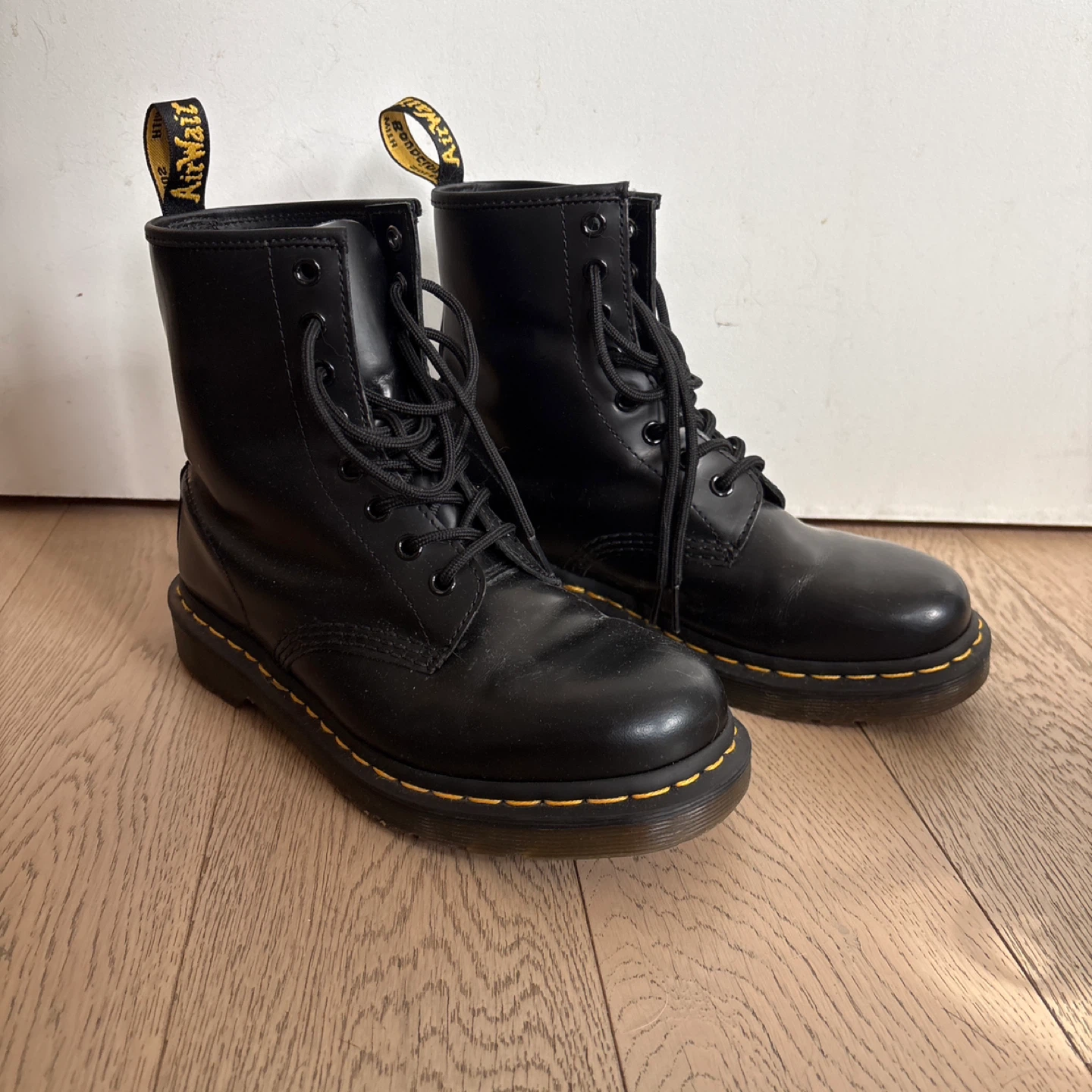 Dr. Martens Black Leather Lace-Up Boots